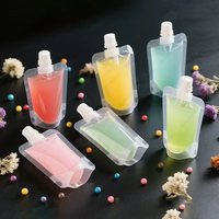 Pochette alimentaire Doypack transparente avec bec verseur 100ml-300ml, recyclable, réutilisable, anti-humidité et anti-odeur, pour jus, vodka, eau minérale, soda