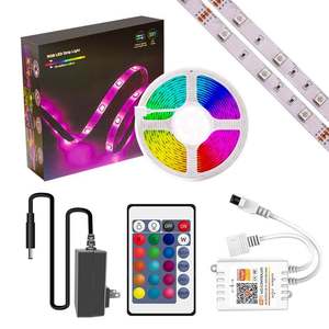 2025 Trending TWCIN RGB Tira de luces <span class=keywords><strong>LED</strong></span> 12V DC Impermeable IP20/IP65/IP68 Decoración inteligente Tuya <span class=keywords><strong>Wifi</strong></span> APP Tira de luces inteligentes - Product Image 2