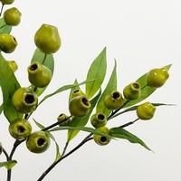 Fruits d'eucalyptus artificiels, fruits artificiels, ornement de décoration de Noël pour la maison de style pastoral, matériaux pour arrangements floraux