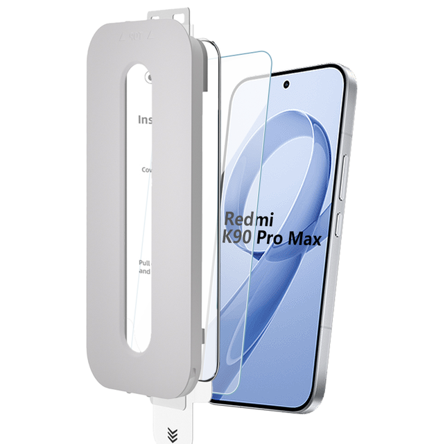 Custom OEM Dust Free Easy Installation Applicator Tempered Glass Screen Protector Film for Xiaomi Redmi K70 K80 K90 PRO MAX