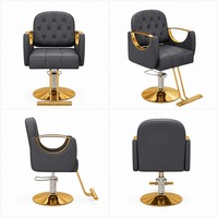 Fauteuil de Barbier Rétro Vintage Moderne Inclinable et Pivotant avec 5 Styles pour Salon de Coiffure – Vente Directe en Gros