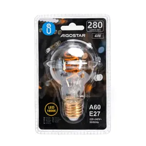 Ampoule LED A60 E27 4W à filament souple, efficace et écologique, idéale pour l'éclairage décoratif et d'ambiance. - Product Image 3