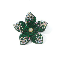 Appliques florales en strass faites à la main de 5 cm à coudre sur tissu pour vêtements de mariage, sacs, chaussures, chapeaux