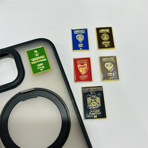 Logo personnalisé autocollant à breloques en métal autocollant pour téléphone mobile épinglette personnalisée en émail doux pour téléphones mobiles - Product Image 2