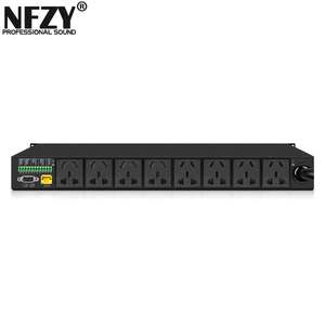 NFZYS-108 금속 전원 공급 장치 시퀀서 10 방향 LCD 디지털 전원 관리 필터 보호 지능형 타이머 AC 220-240V MIDI - Product Image 4