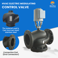 Vanne de régulation électrique DN50-DN300 AC 24V 0-10V 4-20mA 2800N à calibrage automatique, à brides, en acier inoxydable SS304, pour usine chimique