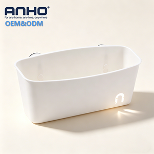Panier de rangement ABS blanc pur, petit, à ventouse, écologique et durable, idéal pour comptoir de cuisine ou étagère de salle de bain – Vente en gros personnalisée - Product Image 6