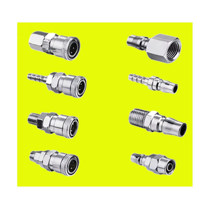 Raccord rapide femelle et mâle pour tuyau <span class=keywords><strong>pneumatique</strong></span>, filetage femelle et mâle, connecteur pour tuyau d'air de 6 mm à 12 mm, chromé - Product Image 1