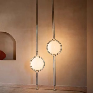 Lampe sur pied LED au design nordique moderne et simple, ambiance artistique, en acier inoxydable et acrylique, hauteur réglable, lumière blanc chaud - Product Image 4