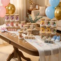 Arovi - Bougie en cire de soja pour bébé fille |   Bougie en verre aromathérapeutique au parfum doux pour baby shower et marque privée |   Sûr pour les enfants et les animaux domestiques