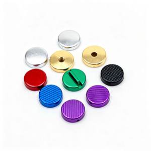 Potentiomètre Dongguan personnalisé en aluminium Bouton en métal couleur argent Boutons de volume de guitare personnalisés avec trou d'arbre de 6.35mm de diamètre - Product Image 1