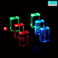YONANSON - Memoria USB 2.0/3.0 de Cristal al por Mayor, con Logotipo Personalizado, Regalo de Boda, Pendrive de Cristal con Luz LED