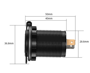 Adaptador de cargador de coche <span class=keywords><strong>USB</strong></span> dual Enchufe integrado universal de 12V/24V para accesorios de automóviles y motocicletas - Product Image 1