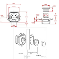 Verrou à bouton-poussoir pour armoire de camping-car, serrure anti-vibration pour tiroir de camping-car, caravane, bateau, mobilier intérieur