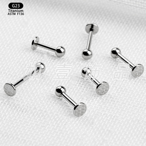 Clous d'oreilles en titane G23 ASTM F136, forme boule, unisexe, pour usage quotidien, bijoux de piercing - Product Image 4