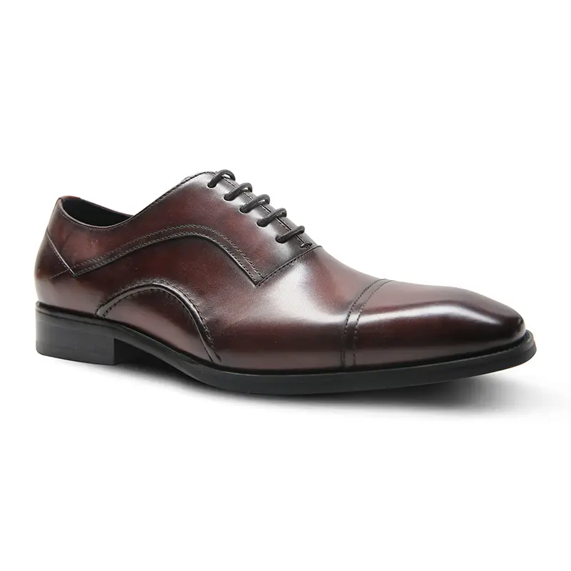 Gentleman hommes en cuir véritable chaussures habillées à la main grande taille goodyear chaussures hommes
