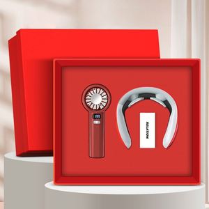 Enterprise Customized Handmade Electronic Gift Set with Fan + Neck Massage Device UV Printed Paper Logo & Color Available - Product Image 4