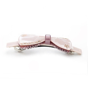 Thời Trang <span class=keywords><strong>Bow</strong></span> Hình Tóc Barrette Mới Hàn Quốc Phong Cách Cô Gái Tóc Barrette Rhinestone Bowknot Phụ Nữ Tóc Clip Barrette - Product Image 5