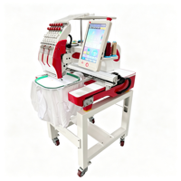 Machine à broder à 9 aiguilles efficace pour la production d'uniformes avec logos multicolores et la décoration textile
