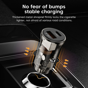 Productos más vendidos 2022 Crystal Mini Usb Cargador de coche Puerto dual PD 20W QC3.0 Cargador USB rápido para conductor de automóvil - Product Image 6