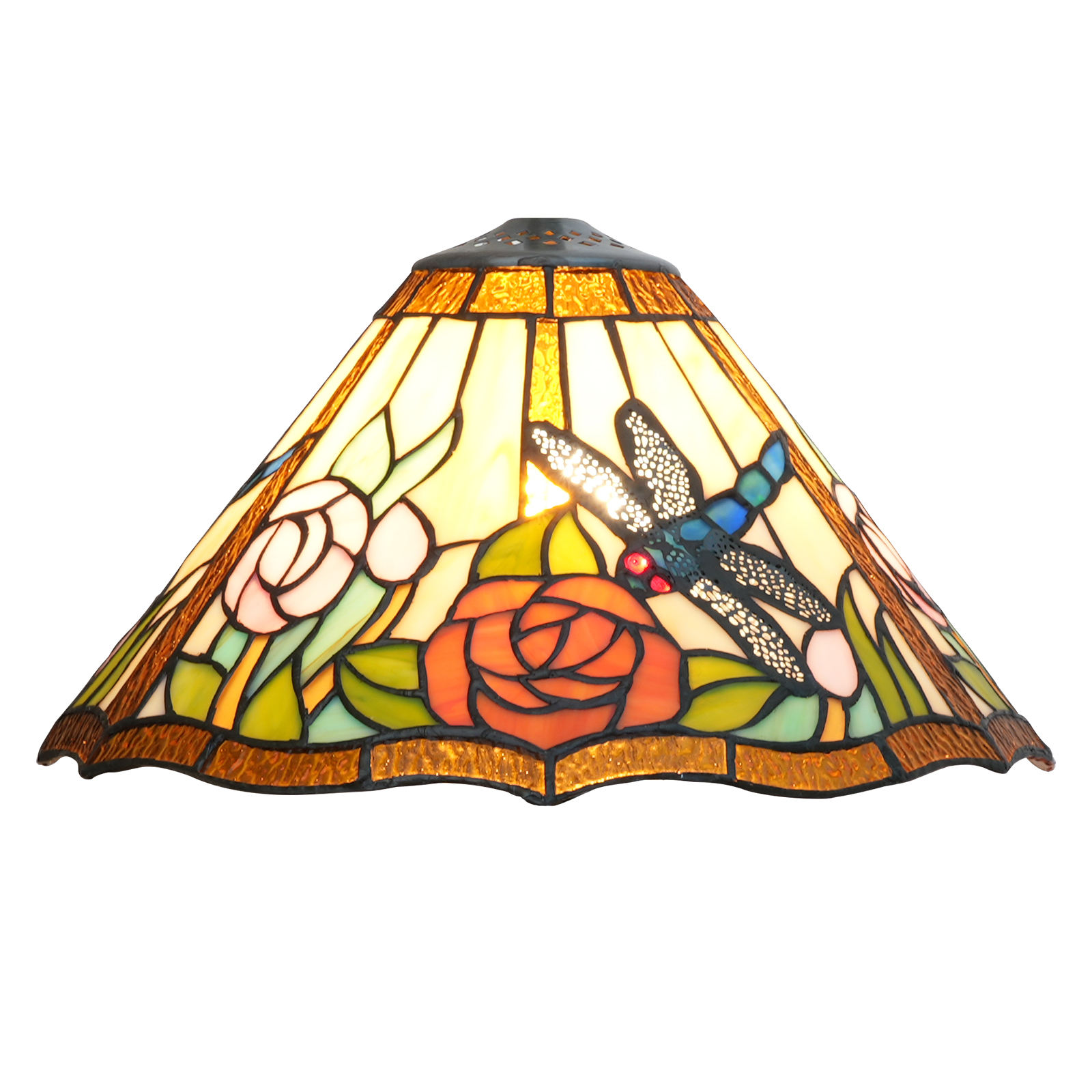 12 Inch Tiffany Stained Glass Lampshade Replacement for Table and Ceiling  Fixtures – Classic Antique Design, image size:1600x1600