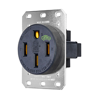 Kit de prises mâle/femelle RV 50Amp 14-50P/R NEMA, prise de courant 220-240V, robuste, homologué ETL, ABS orange pour remorques