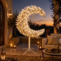 Arbre de Noël artificiel géant en forme de croissant de lune, arbre de lune du Ramadan, arbre de lune de l'Aïd pour la décoration de la maison