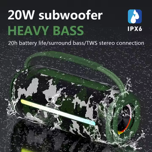 Xách tay TWS loa không dây 20h 20W Stereo âm thanh IPX6 không thấm nước với RGB LED ánh sáng cho các bên ngoài trời bãi biển cắm trại tắm - Product Image 3