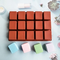 Neue 15 Cavity Cube quadratische Form Silikon form für Kuchen Dekorations werkzeuge DIY Dessert Kuchen formen für Küche Backwerk zeug