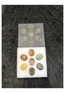 Seven Chakra <b>Crystal</b> Oval <b>Set</b> Metaphysical Healing Energy Wholesale Natural Engraved Oval Stone <b>Crystal</b> Handmade Carving Stones - Product Image 2