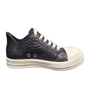 Baskets montantes d'été pour hommes, légères, en cuir véritable, à lacets, avec doublure en poils de veau doux, chaussures de marche à plateforme - Product Image 5