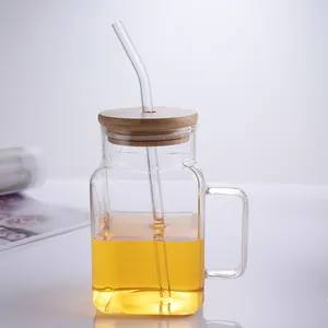 Wholesale Ins High Borosilicate Clear/amber/colorful Drinking Glass Cup With Handle