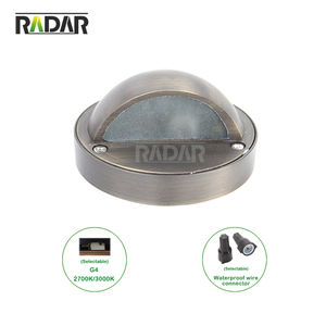 Lumières encastrées de terrasse LED demi-lune en laiton moulé sous pression LT2601 basse tension 12v AC/DC avec G4 pour systèmes d'éclairage extérieur - Product Image 5