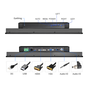 10.1 inch 7 Mét bezel nặng cảm ứng công nghiệp Màn hình Màn hình không thấm nước IP65 & chống ăn mòn Full HD LCD IPS hiển thị - Product Image 4