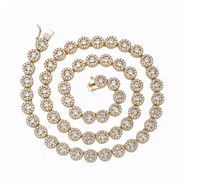 Collier de luxe en moissanite taille émeraude, haute clarté, étincelant, bijoux hip-hop, accessoire de mode tendance unisexe