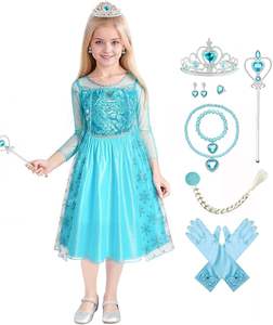 Vestido Fantasia de Princesa para Meninas para o Halloween com Acessórios para Festividades Infantis - Product Image 1