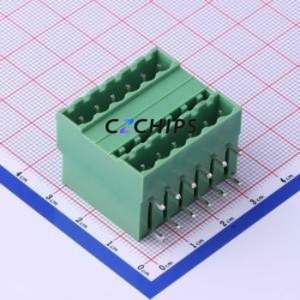 KF2EDGRH-5.0-2*6P Plug-in Terminal Block Bent Lead Through Hole,P=5mm Connector Board-to-Board / Socket - Closed 2x6P 5mm Green - Product Image 1