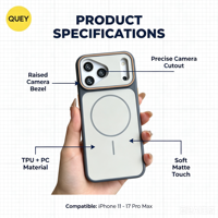 Coque 2-en-1 double teinte effet toucher peau Mag IP 17 Pro Max antichoc avec protection d'objectif, couleurs pastel variées, vente en gros pour les marchands d'accessoires à l'étranger