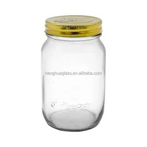 500ml 1000ml Lime Roma Verre Conserver <span class=keywords><strong>Bocaux</strong></span> Gaufrage Verre Mason Jar Large Bouche Conserve Alimentaire Pickle Pot <span class=keywords><strong>De</strong></span> Stockage Avec Bouchon En Métal - Product Image 1