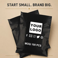 Sacs d'expédition personnalisés avec logo imprimé, sacs postaux mats noirs en polyéthylène pour vêtements, sacs d'emballage pour vêtements, sacs d'expédition pour vêtements – Offre Spéciale