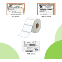 Rollo de Etiquetas Térmicas Directas Blancas de 2.25x1.25 Pulgadas, Etiquetas Autoadhesivas Impermeables para Códigos de Barras, para Inventario, Envíos y Paquetes
