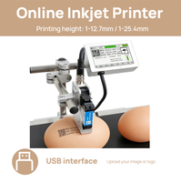 Imprimante à jet d'encre continu automatique T220ES-Y1 de 12,7 mm avec encre à séchage rapide, nouvelle pour l'impression d'étiquettes/cartes/papier/flex/œufs