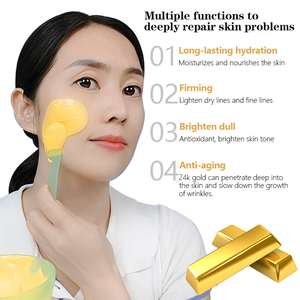 Masque en poudre de gelée dorée 24K au curcuma lyophilisé, masque en gelée coréen pour éclaircir et lutter contre le vieillissement, logo personnalisé, marque privée - Product Image 4