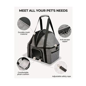 حامل كلب القط الكبير القابل للتوسيع من الأعلى قابل للتحويل قابل للطي مع وضع شبه مفتوح مظلة كلب القط مقعد سيارة للحيوانات الأليفة - Product Image 2