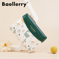 Dompet Kulit Wanita Baellerry Grosir Dompet Wanita Lucu Motif Dinosaurus Kulit Kustom Dompet Kecil Wanita untuk Remaja Putri