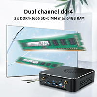 Harga Kompetitif Gemer Mini PC I5 I7 Dual DDR4 Hexa Core 8 Port USB Win 11 Komputer Gaming Industri Baru Desktop