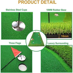 Nhà máy tùy chỉnh thực hiện sân golf mini ngoài trời trong nhà thực hành Golf đặt Mat xách tay kích thước lớn Golf đặt màu xanh lá cây - Product Image 3