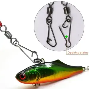 Sea Fishing Rolling Swivel With Hooked Snap Fishing Tool Hook Connector Swivel
