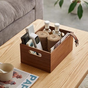 Wooden Desktop Storage <b>Box</b> Rectangular Office Organizer For <b>Snacks</b> Cosmetics And Miscellaneous Items <b>Japanese</b> Style - Product Image 3