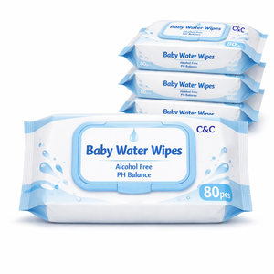 <span class=keywords><strong>Lingettes</strong></span> pour bébé extra douces écologiques personnalisées OEM Chine 80 pièces par paquet Sans alcool pour un nettoyage efficace - Product Image 4